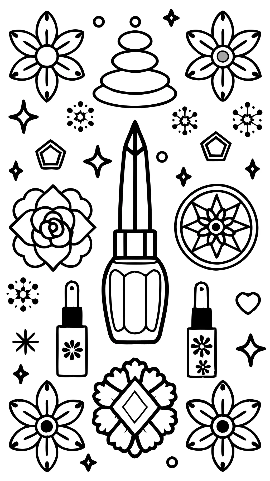 nails coloring page